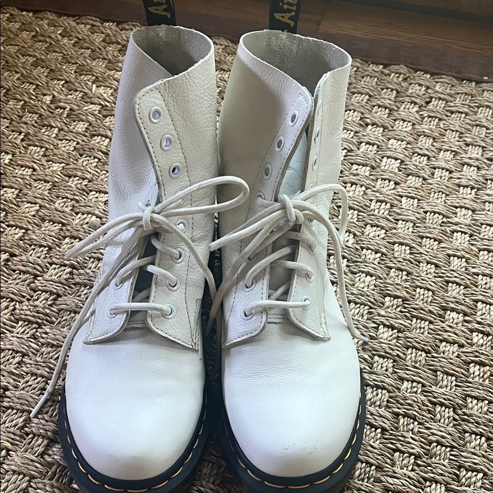 Dr. Martens 1460 Pascal White Leather Combat Boots